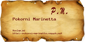 Pokorni Marinetta névjegykártya